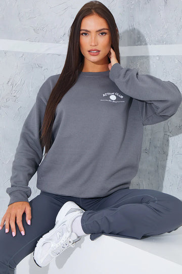 Active Graphic Oversized Sweat